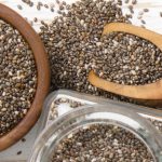 organic chia seeds - vegetal source of omega 3 - fibers